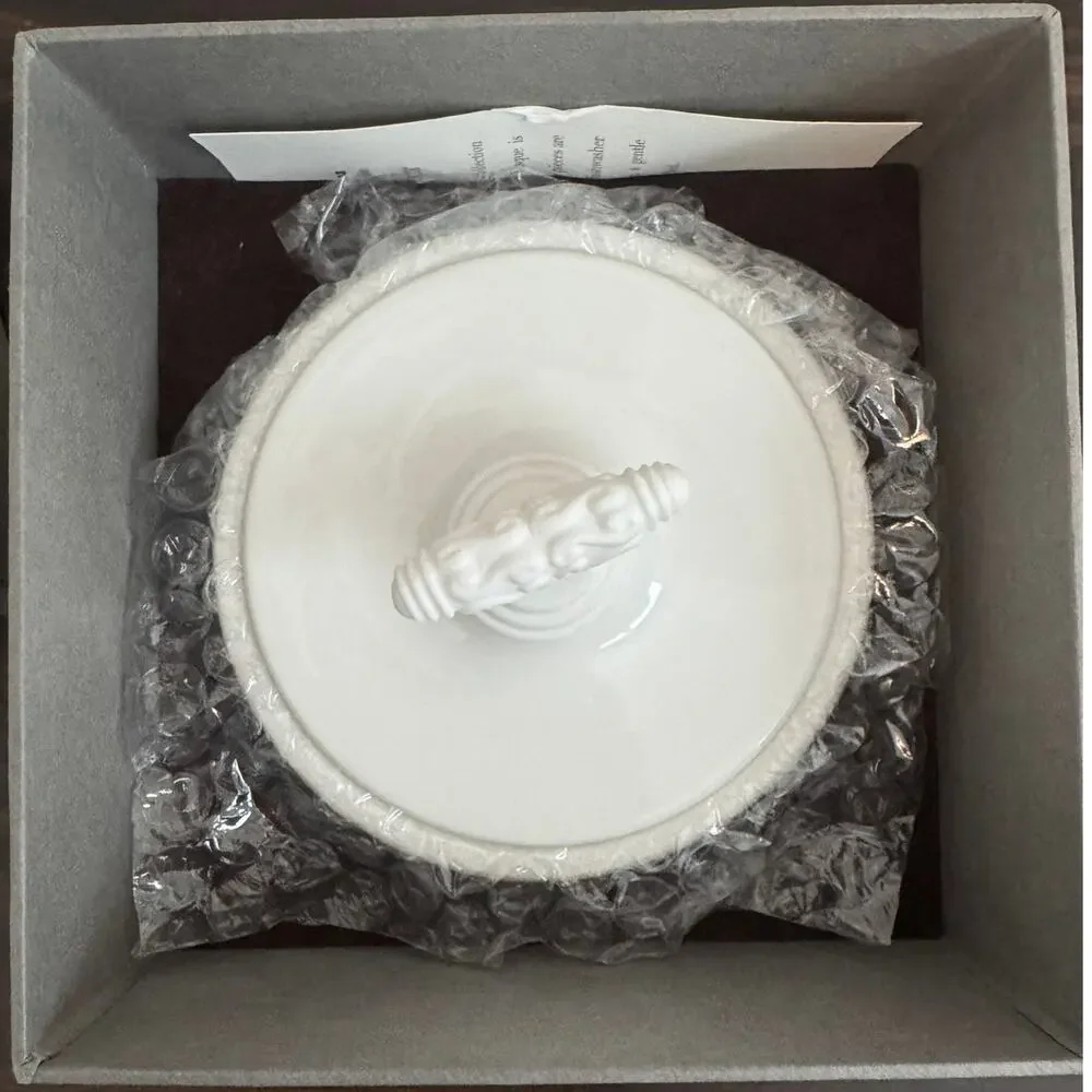 NIB Katy Briscoe Bangles White Bone China Sugar Bowl‎